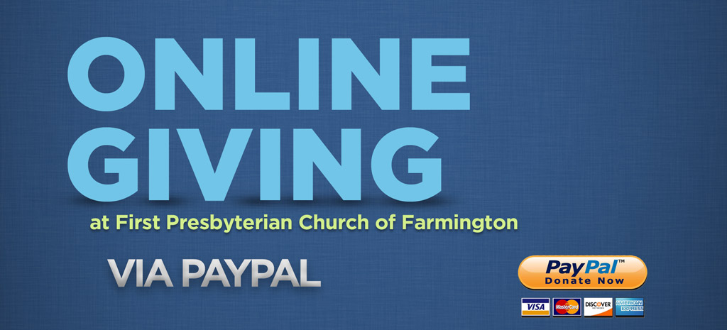 Online GIving at First PResbyterian Church of Farmington